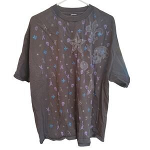 Atsc Men's XXL Dark Gray Guitars + Stars Graphic Tee